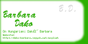 barbara dako business card